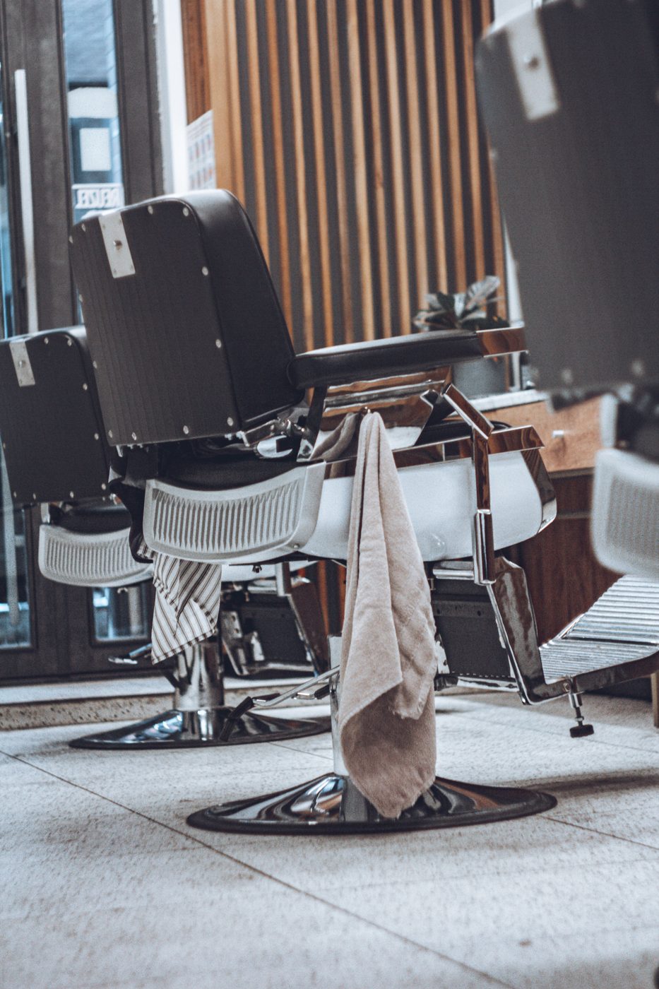 A real barber chair in a real shop — the kind of result 'chair rental near me' should actually turn up.